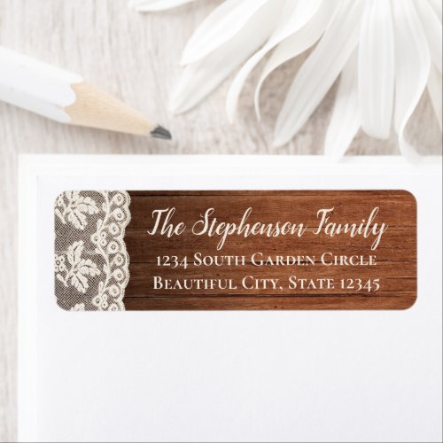 Vintage Country Lace Return Address Label