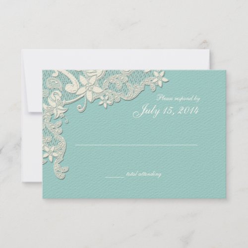 Vintage Country Lace Style Design Response Custom Invitations