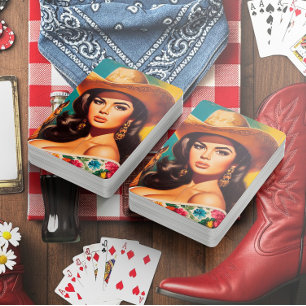 Vintage Country Pin-up Poker Cards