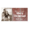 Vintage Country Red Barn Wood Photo Christmas Card