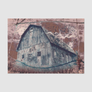 Vintage Country Rustic Barn Grunge Style Texture Tissue Paper