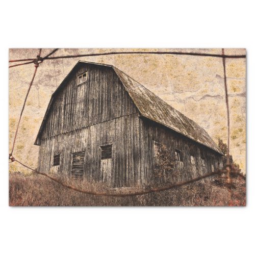 Vintage Country Rustic Beige Sky Barn Texture Tissue Paper