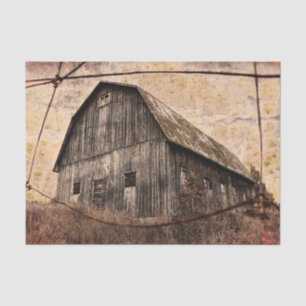 Vintage Country Rustic Beige Sky Barn Texture Tissue Paper