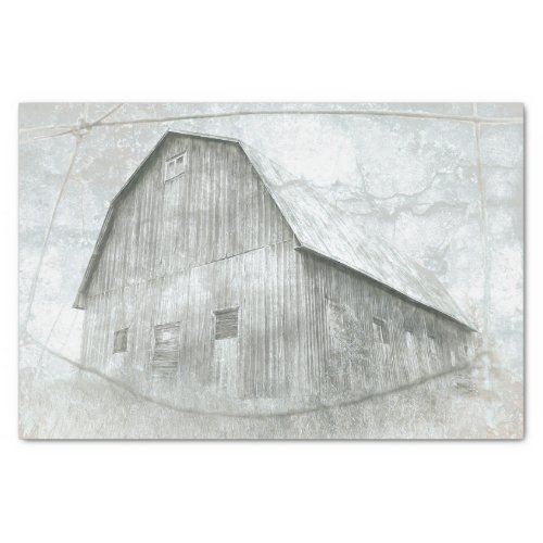 Vintage Country Rustic Grey Barn Texture Tissue Paper