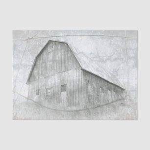 Vintage Country Rustic Grey Barn Texture Tissue Paper