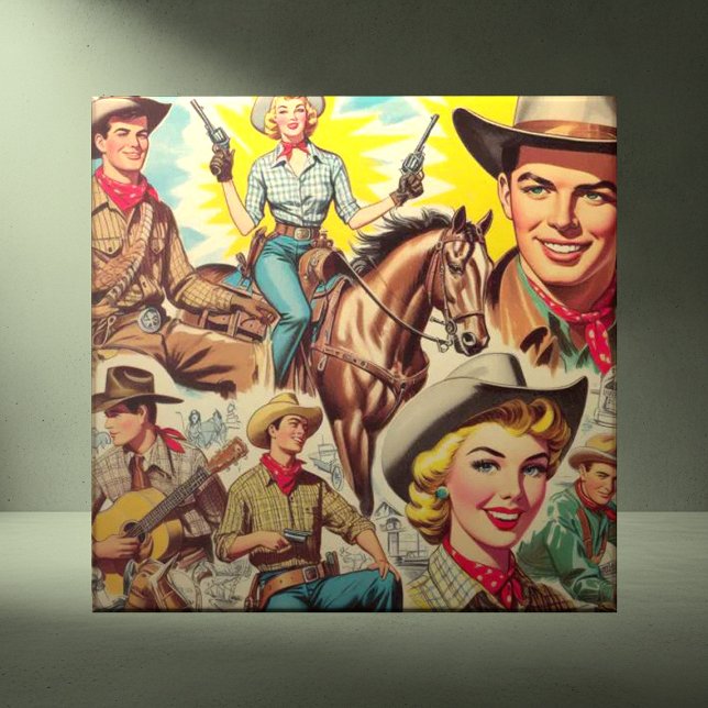 Vintage Country Seamless Illustration Ceramic Tile (Creator Uploaded)