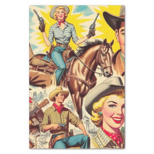 Vintage Country Seamless Illustration Tissue Paper