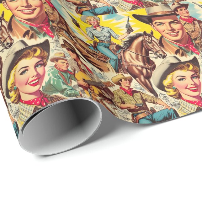 Vintage Country Seamless Illustration Wrapping Paper (Roll Corner)