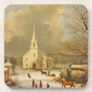Vintage Country Services Set of Cork Coasters