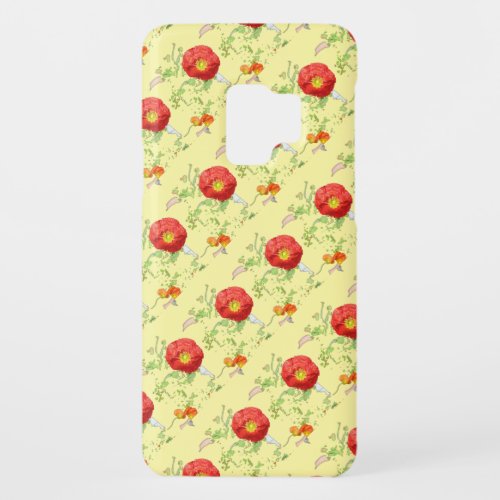 Vintage country summer poppies pattern Case_Mate samsung galaxy s9 case