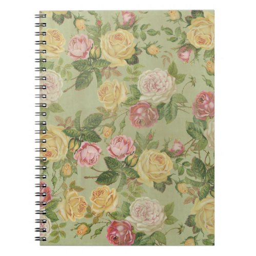 Vintage Country Weathered Floral Notebook