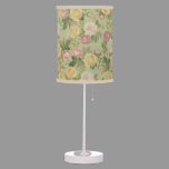 Vintage Country Weathered Floral Table Lamp