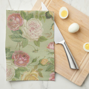 Vintage Country Weathered Floral Towel
