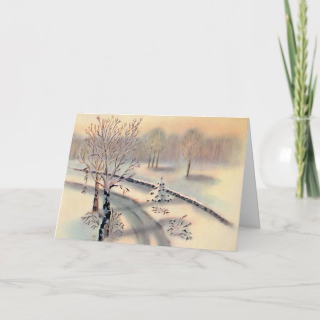 Vintage Countryside Christmas Card (Front)