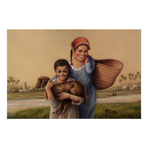 Vintage Countryside Egyptian Painting Poster