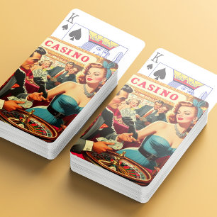 Vintage Couple Casino Illustration Poker Cards