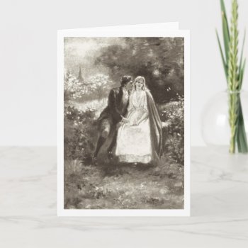 Vintage Couple - Stealing A Kiss  Card by AsTimeGoesBy at Zazzle