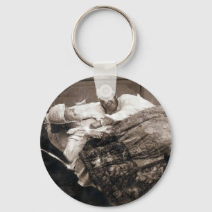 Vintage Couple Stop Tickling 1906 Keychain