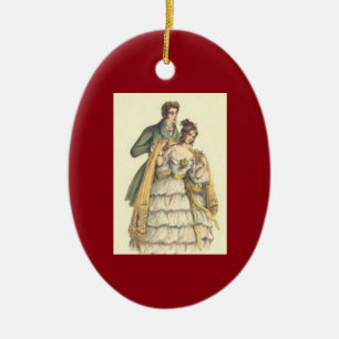 Vintage Couple Victorian Christmas Tree Ornament