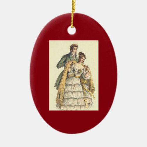 Vintage Couple Victorian Christmas Tree Ornament