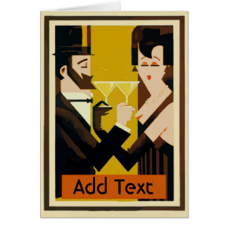 Vintage Couple with Champagne