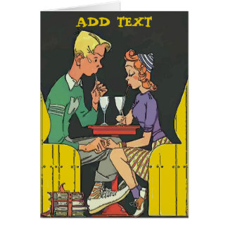 Vintage Couple with Soda Cards