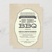 Vintage Couples BBQ Baby Shower Invitations (Front/Back)