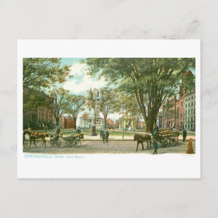 Vintage Court Square, Springfield, Massachusetts Postcard
