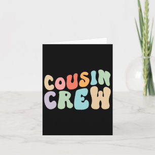 Vintage Cousin Crew Groovy Retro Design Family Mat Card
