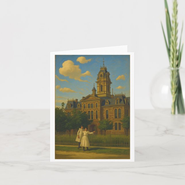 Vintage Couthouse Thank You Card (Front)