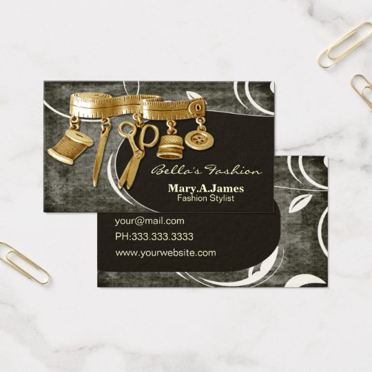 vintage couture dressmaker business cards