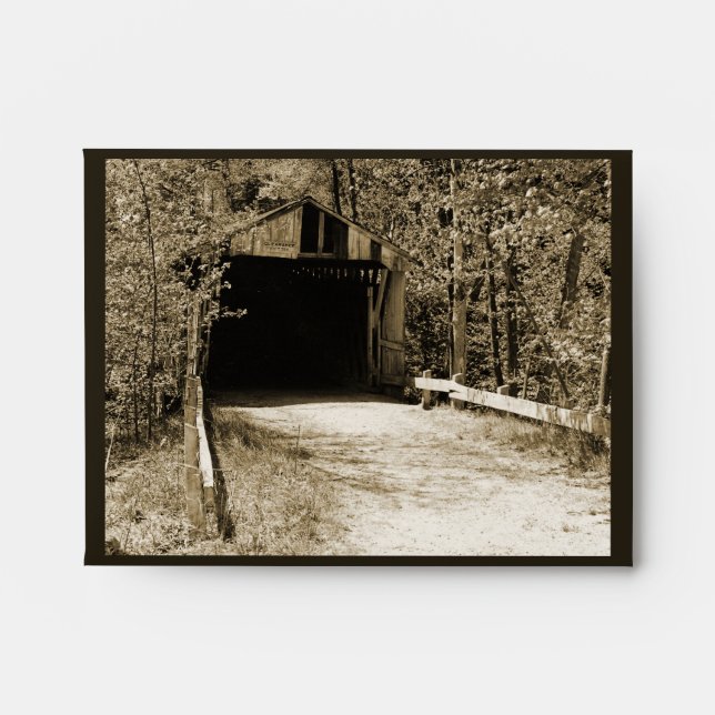 Vintage Covered Bridge Envelope (Front)