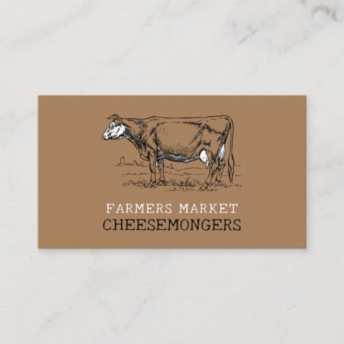 Vintage Cow Cheesemonger Business Card