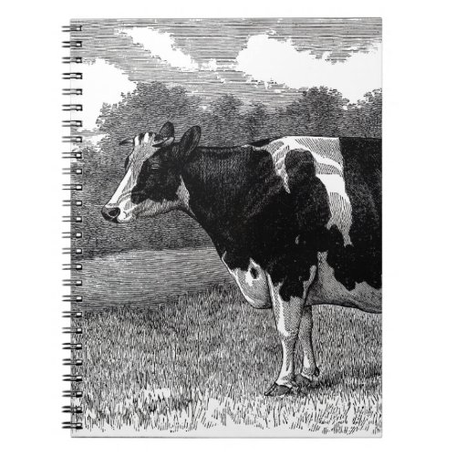 Vintage Cow Notebook