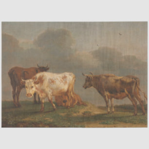 Vintage Cow Painting Tissue Tissue Paper