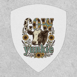 Vintage Cow Yunkie Sunflower Farmhouse Design_1 Patch