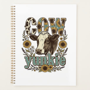 Vintage Cow Yunkie Sunflower Farmhouse Design_1 Planner