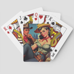 Vintage Cowboy and Cowgirl Poker Cards