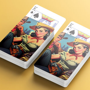 Vintage Cowboy and Cowgirl Poker Cards