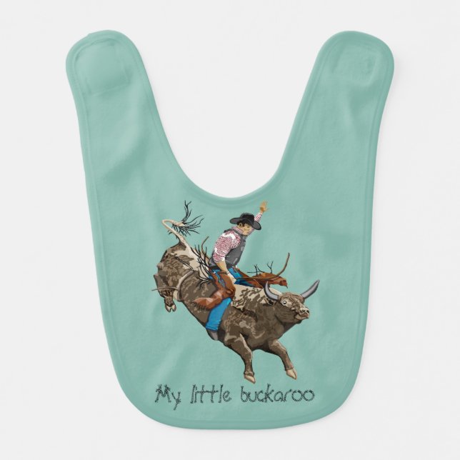 Vintage cowboy baby bib (Front)