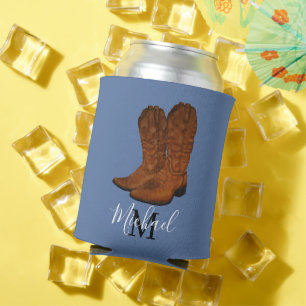 Vintage cowboy boots can cooler