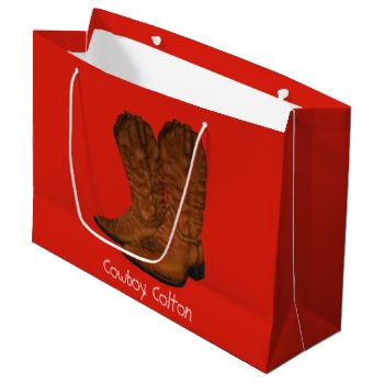 Vintage Cowboy Boots Large Gift Bag by stickywicket at Zazzle