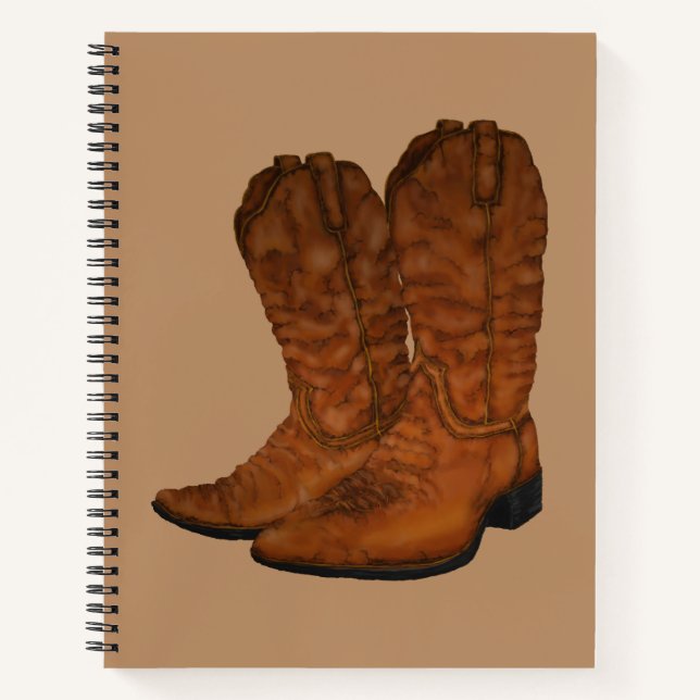 Vintage cowboy boots notebook (Front)