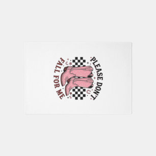 Vintage Cowboy Boots Please Don’t Fall For Me Rug