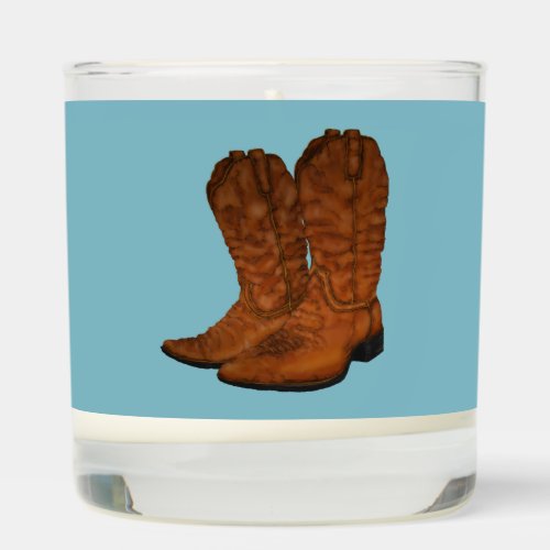 Vintage cowboy boots  scented candle