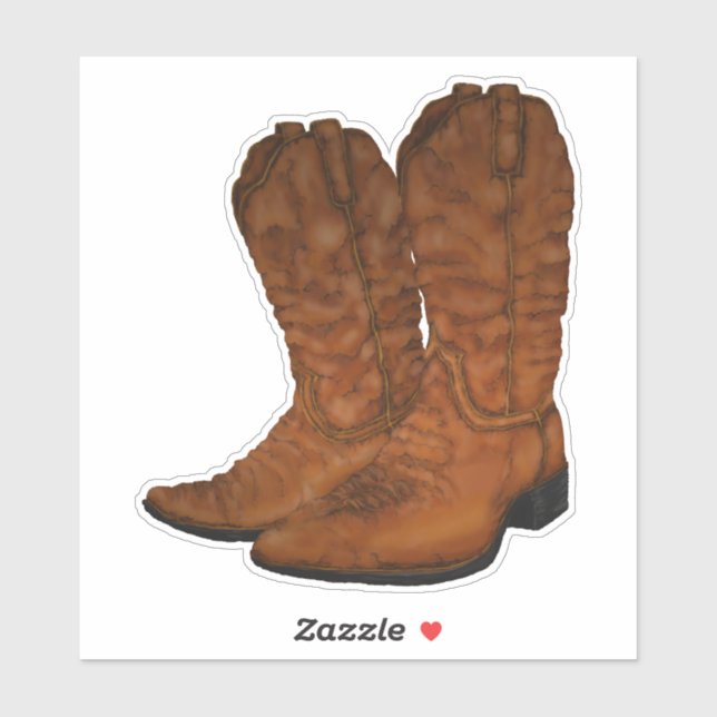 Vintage cowboy boots sticker (Sheet)