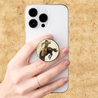 Vintage Cowboy, Bronco Buster Study by NC Wyeth PopSocket