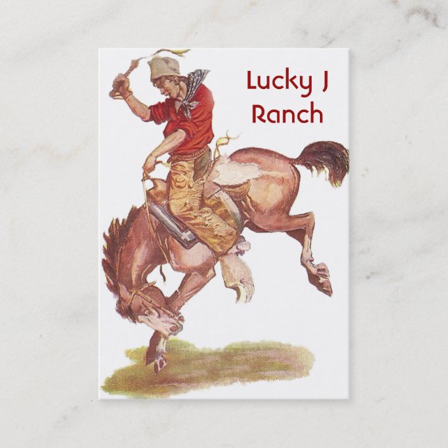 Vintage Cowboy Business Card (Front)