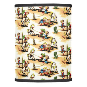 Vintage Cowboy Children Lamp Shade