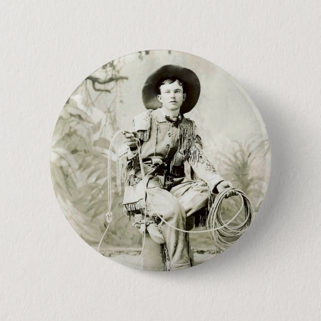 Vintage Cowboy circa 1900 Button (Front)